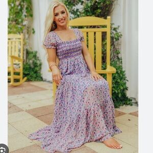 Buddy Love Hattie-Pasture-S	BuddyLove Hattie Smocked Maxi Dress - Pasture - S